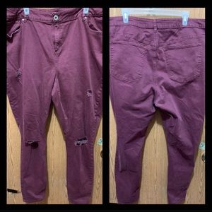 Rue21 Burgundy Jeggings. Size 20.